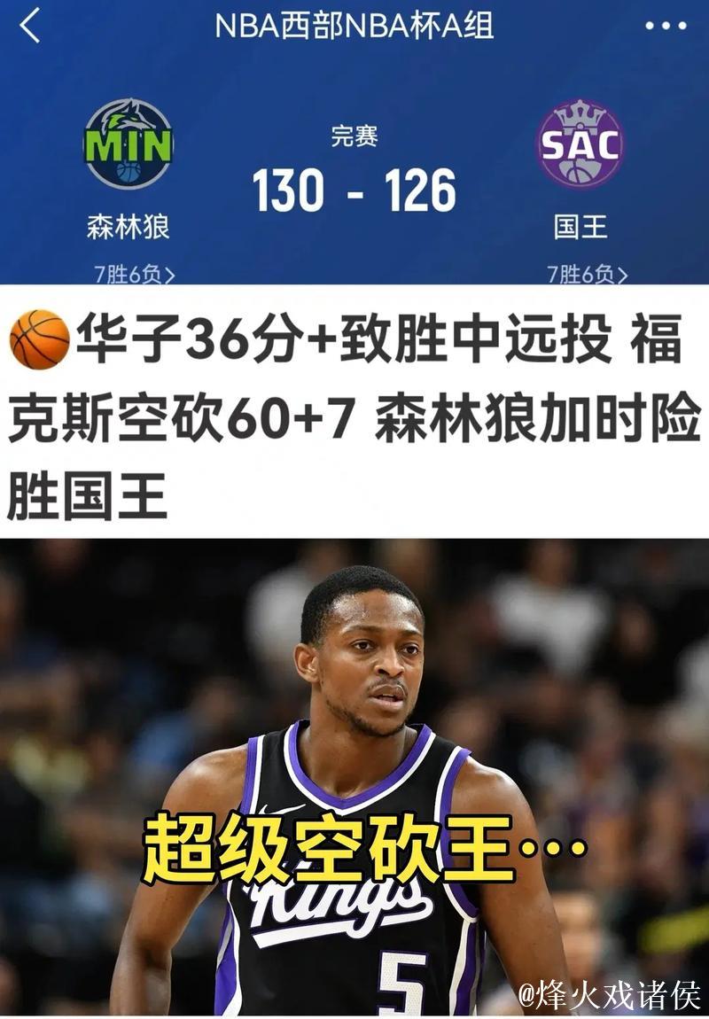 福克斯空砍60分国王负森林狼 尼克斯险胜篮网 福克斯空砍60分国王负森林狼 尼克斯险胜篮网